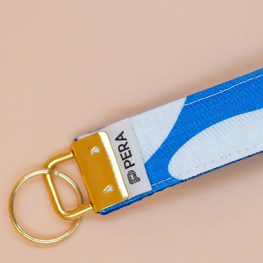 Blue Denim Wristlet Keychain - Pera Atelier