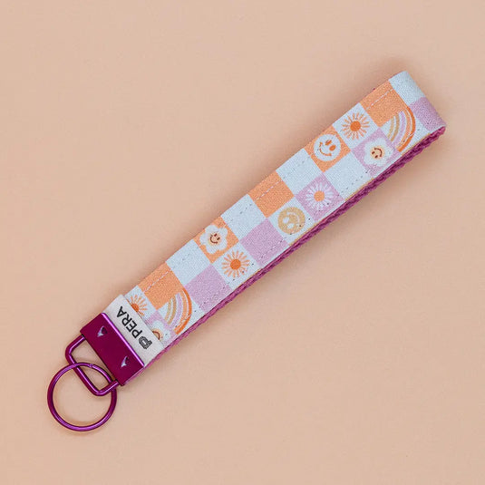 Light Pink Emoji Wristlet Keychain - Pera Atelier