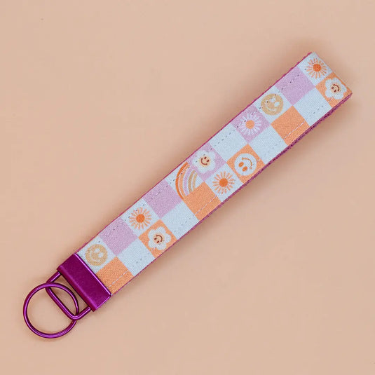Light Pink Emoji Wristlet Keychain - Pera Atelier