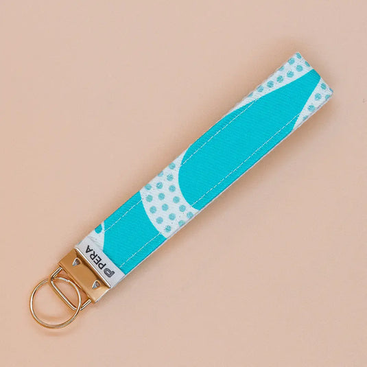 Green Denim Wristlet Keychain - Pera Atelier