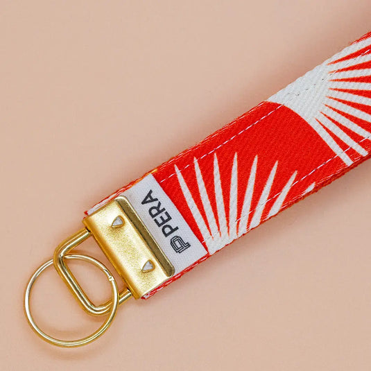 Orange Denim Wristlet Keychain - Pera Atelier